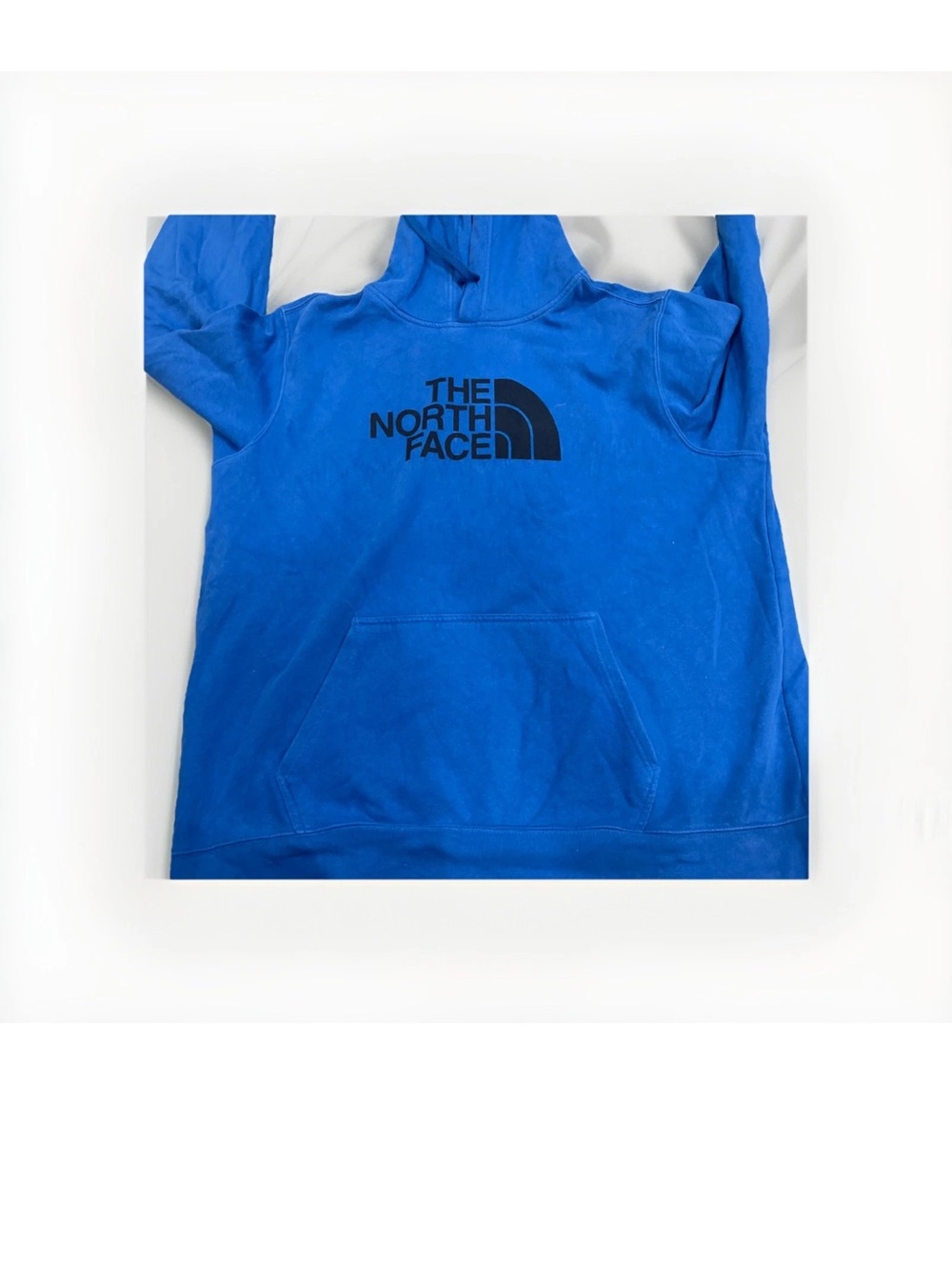The North Face Royal Blue Pullover Hoodie with Black Logo